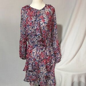 Parker Multicolor Floral Long Sleeve Dress